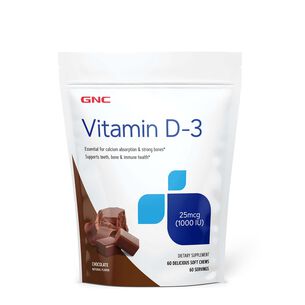 Vitamin D-3 Soft Chews 1000IU - Chocolate - 60 Soft Chews &#40;60 Servings&#41;  | GNC